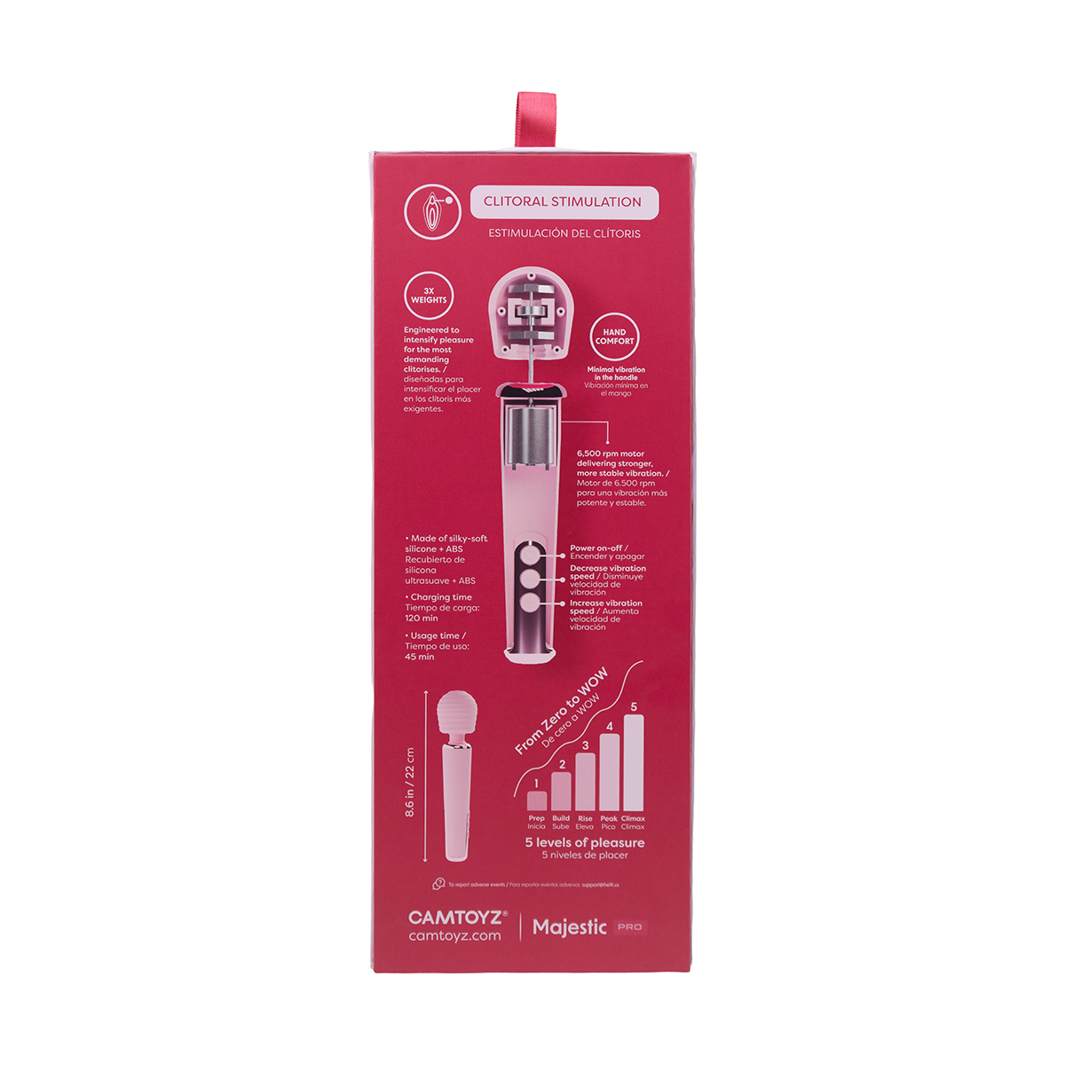 Intense vibrador Wand con App Camtoyz - Imagen 7