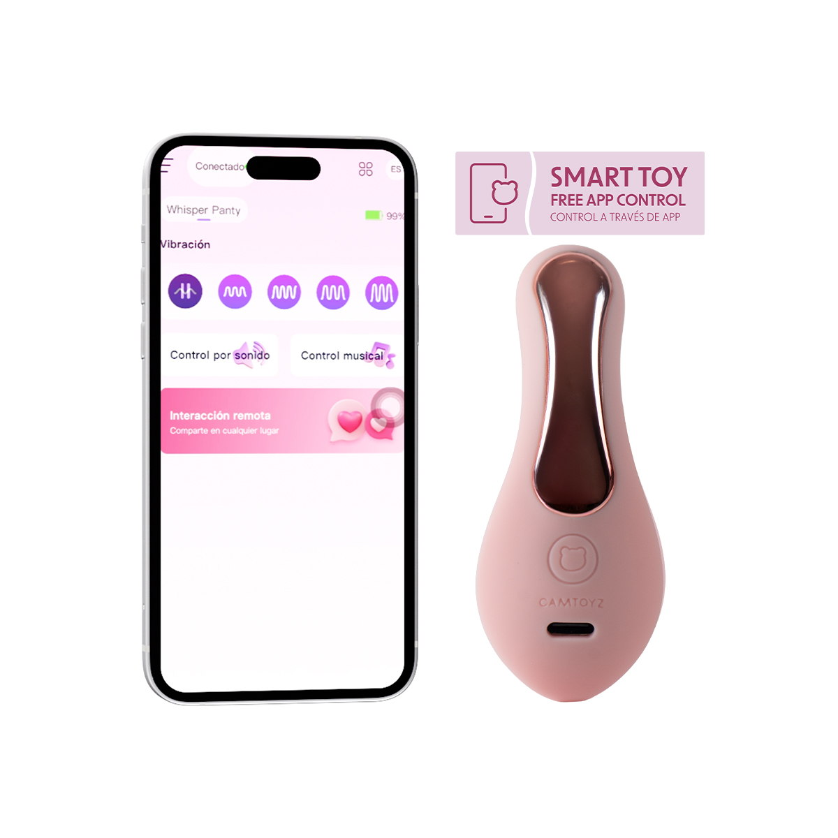 Whisper Panty Vibrador con APP Camtoyz