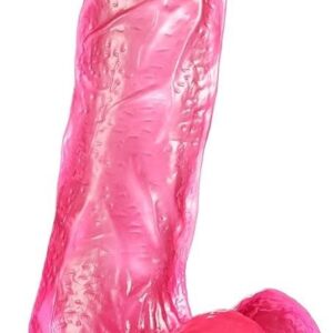 DILDO CON TESTICULOS SILICONA CLINICA