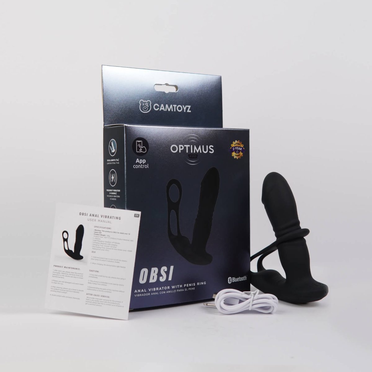 Vibrador Anal con Anillo para el pene Obsi Camtoyz